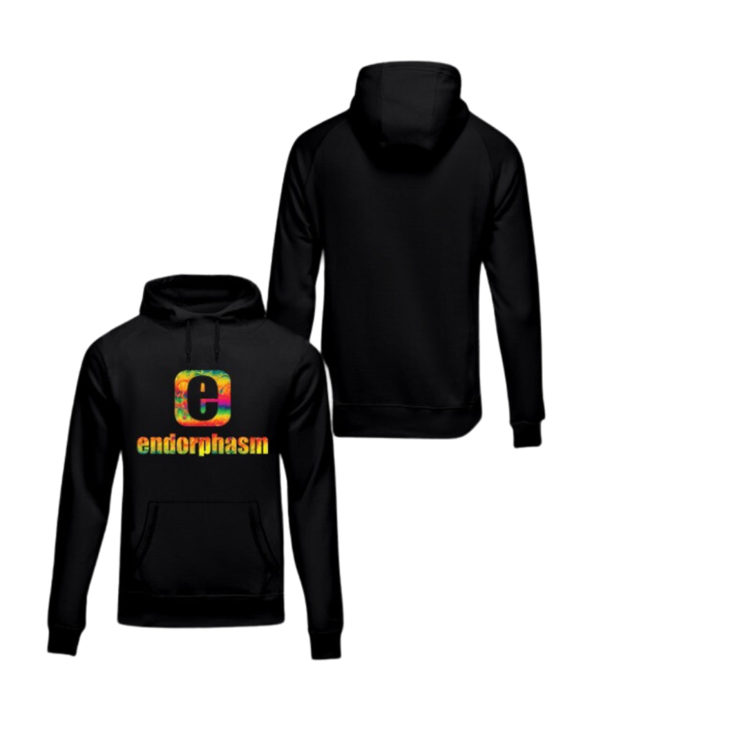 Endorphasm Splash Stacked Logo. Black