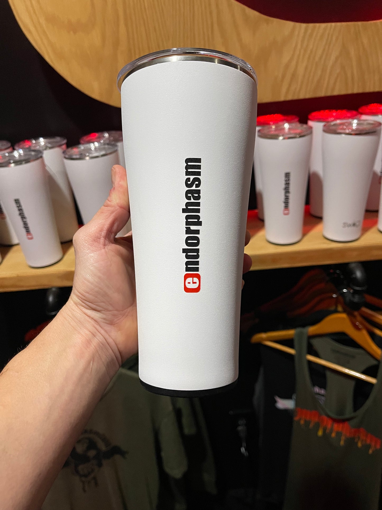 endorphasm matte white SWIG tumbler